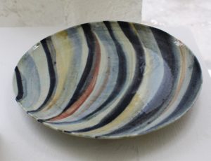 Debbie Prosser - '9'' Plate - Stripes', £48