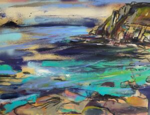 11. Ria Poole, 'At the Water's Edge'. Mixed media, £620