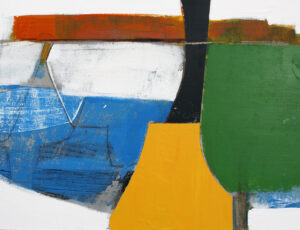 12, Bruce Timson 'Boats & Park - Early Spring', 27.5 x 41cm, Acrylic on Board, £475