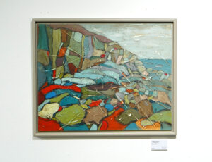 46. Angela Annesley, 'Cot Valley Rocks'. Mixed media, £550