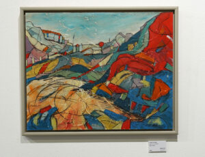 47. Angela Annesley, 'Boat Cove, Pendeen'. Mixed media, £450