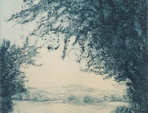 Mary Gillett, 'Shadows in the Gateway' (etching, 35.5x24cm) £105