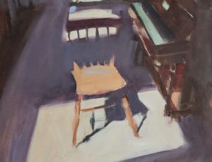 Richard Sowman, 'Piano' (oil on board, 50x50cm) £1050