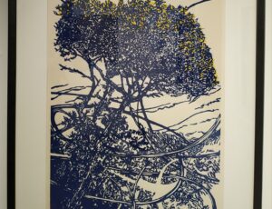 P77 Michael Brett 'Gorse and Gale (225)', Woodcut, SOLD