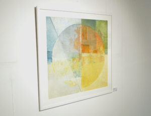 Lynn Simms 'Divided Square with Circle, Yellow Orange' Monoprint £900