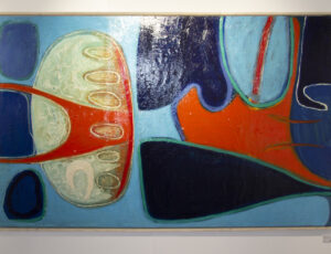 CARL JAYCOCK-'THROUGH THE BLUE WAVE' Oil on canvas £9000.  
Incl. frame:
122 x 186 cm
Excl. Frame:
117 x 182 cm
