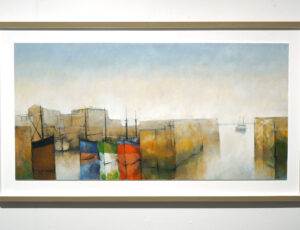 Michael Praed 'Summer Harbour Colours' Oil & mixed media (conte line) £6,000