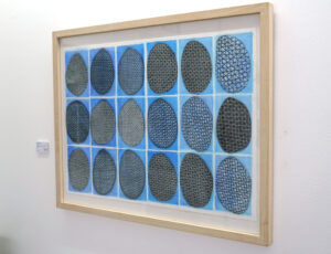 Mary Crockett 'Oval Blues' Watercolour & conte on Arches paper £630