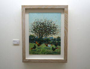 Robert Jones 'Winter Tree & Chickens' Oil on board £640