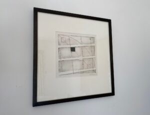 Dorrie King, ‘Tilt’
Etching with thread, remaining print from an edition of 3,
51 x 50 cm (framed), £230