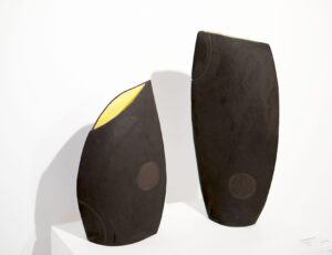 Jane Smith (left): 'Standing Forms' Ceramic £640.
(right): 'Standing Forms' Ceramic £730