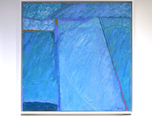 Rita Smith 'Journey In Blue', oil on canvas, £1100