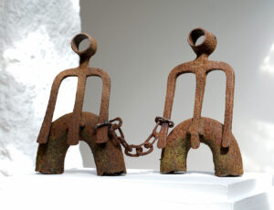 David Kemp 'Chain Gang', assemblage with welded steel chain, £1860