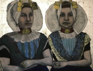 Renee Spierdijk 'My Dutch Ancestry' Oil and silverleaf on canvas £3,600