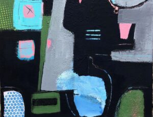 Maggie La Porte Banks, 'Reflexions'. Mixed media & acrylic on board, 50x50cm, £575