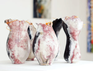 Mary Kaun English 'Constrained Nature' (series of 7) vessels 1-5, ceramic, £360 each