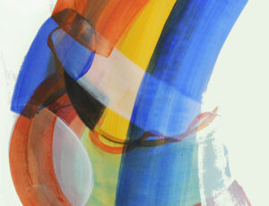 Sue Davis 'Curved Ball' Mixed Media on Paper, Incl. Frame: 57 x 69cm, Excl. Frame: 34 x 45cm £285