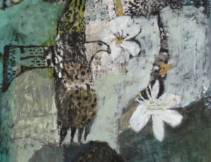 Tamsyn Williams 'Buzzard and Blackthorn', mixed media, SOLD