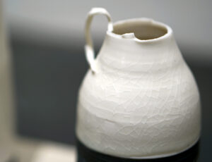 Sarah Cooling 'Sandhya Bottle with extension piece' Porcelain, oxides and glaze £125