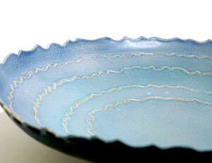 Alan DiMambro 'Blue Shell Form' Stoneware clay £290
