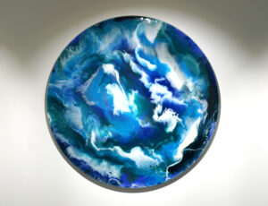 Jade Bowmer 'Ocean Current's Resin and pigment on board £1,300