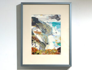 Angela Herbert-Hodges 'Brilliance of the Summer Sea' Watercolour and collage £275
