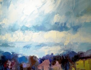 Sophie Fraser 'All Encompassing, Mount’s Bay' Oil, oil pastel & graphite on canvas £2,800