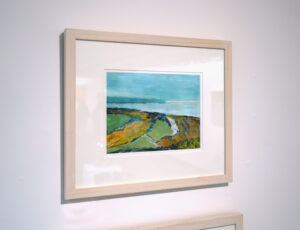 Vincent Wilson 'Fields Near the Sea' Collage and acrylic £400