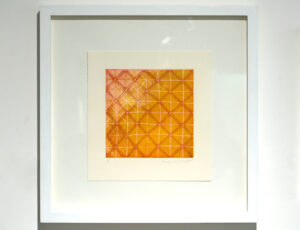 Mary Crockett 'Net I (Red and Yellow)' Etching, £495