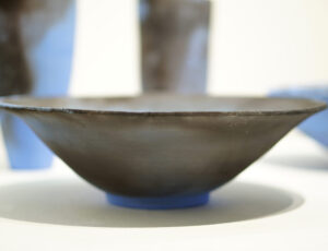 Mary English 'Bowl ('Storm Clouds Clearing' series)' Smoke fired ceramic, SOLD