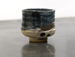 Lloyd Peters 'Teabowl' Ceramic: Cobalt, Chrome, Tenmoku SOLD