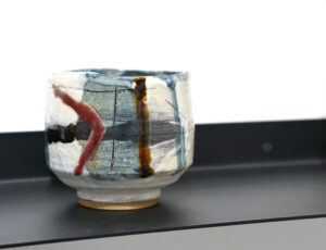 Lloyd Peters 'Teabowl' Ceramic: Cobalt, Chrome, Shino £325