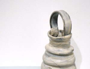 Lloyd Peters 'Loop Scratch Push' Ceramic: Iron, Ash, Shino £410