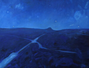 Tom Leaper 'Crossing the Night' Oil on canvas 101 x 129cm (incl. frame) £3,500