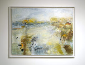 Caroline Darke 'Riverside walk' Mixed media on canvas, 86 x 66cm (framed), £1,250