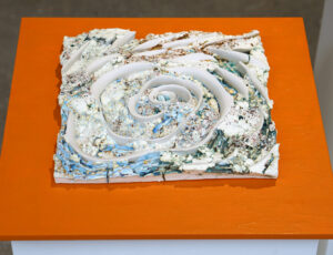 Jenny Beavan 'Ground Water II', china clay with porcelain, 40 x 40cm, £750