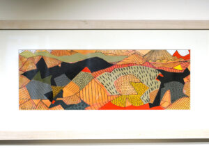 Rod Walker 'Land Rhythms', mixed media, 28 x 54cm, £600