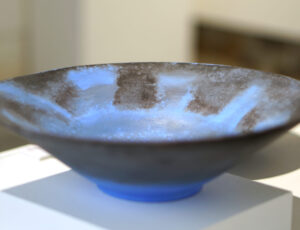 Mary English 'MKE 1 - Bowl', smoke fired ceramic, 7.5 x 30cm, SOLD