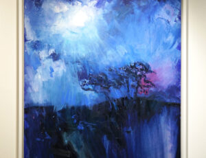 Sophie Fraser 'Moonlit Pines' Oil and graphite on canvas, 126.5 x 106.5cm, £2,500