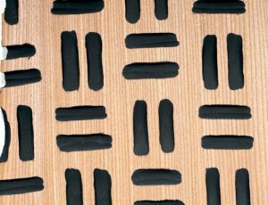 Mark Verry 'Fabric of the Universe' (detail), Black on Elm, £3,500