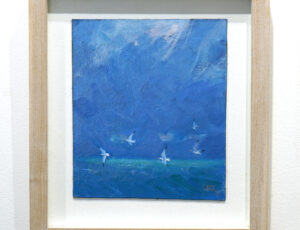 Robert Jones 'Sea and Gulls', oil on board, £440