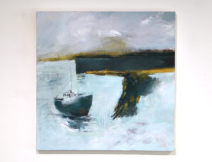 Peter Wray & Judy Collins 'Quiet Waters', oil and mixed media on board, £1,250