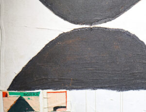 Imogen Rorke 'Raw Edges' (detail), repurposed oil paintings on canvas, repurposed fabric, acrylic, cotton thread, £3,800