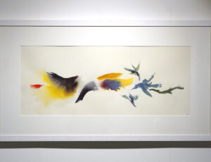 Jenny Ryrie 'Thistle Flight', watercolour, SOLD