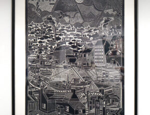 Duff Pearce 'Harbour Y1 (2001), linear relief cut 1/1, £1,250