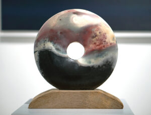 Mary Kaun English ‘Phase’, Pit-fired Stoneware Ceramic, 26 x 24cm, SOLD