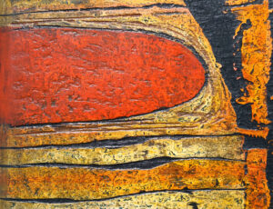 Stephanie Sandercock 'Botallack Rock' (detail), acrylic, £3,200, 72.5 x 120cm