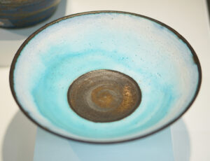 Colin Caffell 'Fine Bowl with Bronze Pigment', stoneware, £225, 8 x 24 x 24cm