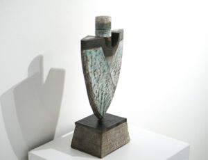 Paula Downing 'Lidded 'Diwalla' (Shield)', ceramic, 33 x 18 x 10cm, £1,200