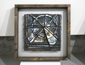 Lynn Simms 'Untitled', framed ceramic tile, 30 x 30cm, £250